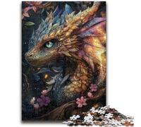 JigsawPuzzle 1000 Pieces for Adults Mysterious Flying Dragon Toys Educational Games Stress Relieving Artists Collection, Fine Art 50x75cm