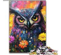 JigsawPuzzle 1000 Pieces for Adults Mysterious Owl,Decompressing Intellectual Educational Toy Is Ideal As Gifts for The Whole Family 38x26cm
