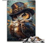 JigsawPuzzle 1000 Pieces for Adults Mysterious Owl,Educational Family Game with Fully Interlocking Randomly Shaped Pieces 50X75CM