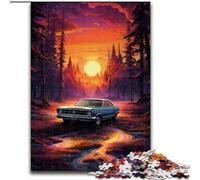 JigsawPuzzle 1000 Pieces for Adults Neon Car in Nature Puzzle Made of Wood,Perfect for Christmas, Halloween, Easter, New Year 1000pcs(50x75cm)