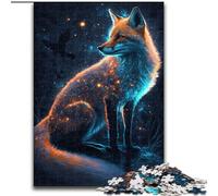 JigsawPuzzle 1000 Pieces for Adults Neon Fox Challenging Puzzles for Family Fun Perfect for Holidays, Interactive Game Nights Size 50X75CM