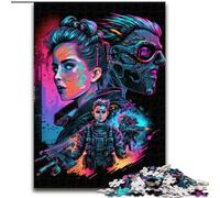 JigsawPuzzle 1000 Pieces for Adults Neon Robots Challenging Puzzles for Family Fun Perfect for Holidays, Interactive Game Nights Size 50X75CM