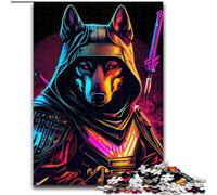 JigsawPuzzle 1000 Pieces for Adults Neon War Dogs Made of Wood, for Ages 14+ 50x75cm Family Fun Craft, Perfect for Birthdays, Holidays