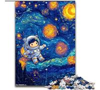 JigsawPuzzle 1000 Pieces for Adults Night Sky Astronaut cardboard Jigsaw 26X38CM Home Decor Brain Teaser Game for Teenagers & Family Interaction