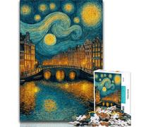JigsawPuzzle 1000 Pieces for Adults Night Sky's Night Sky City,Challenging Game And Family Play Educational Game for Birthday,Chrismas (38x26cm)