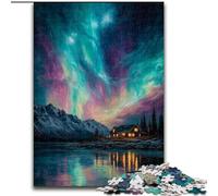 JigsawPuzzle 1000 Pieces for Adults Northern Lights,Decompressing Intellectual Educational Toy Is Ideal As Gifts for The Whole Family 50x75cm