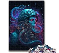 JigsawPuzzle 1000 Pieces for Adults Octopus Skull Learning Educational Toy for Is Ideal As A Gift for The Whole Family 50x75cm