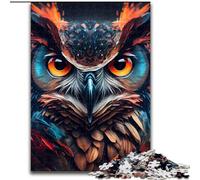 JigsawPuzzle 1000 Pieces for Adults Owl Animal Made of Wood, for Ages 14+ 50x75cm Brain Teaser Game for Teenagers, Perfect
