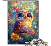 JigsawPuzzle 1000 Pieces for Adults Owl Flowers, for 14+ Challenging Game As A Gift for The Whole Family And Friends (Size 26x38cm)