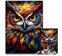 JigsawPuzzle 1000 Pieces for Adults Painting Color Animal Owl Paper Jigsaw Puzzles for Adults Ideal And Home Decor 1000 PCS(38x26cm)