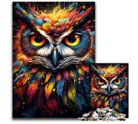 JigsawPuzzle 1000 Pieces for Adults Painting Color Animal Owl Wooden Jigsaw Puzzles for Adults Ideal And Home Decor 1000 PCS(75x50cm)