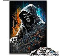 JigsawPuzzle 1000 Pieces for Adults Painting The Grim Reaper, Games Toys Gift Unique Birthday And Gifts for And Age 14 Years Up (Size 26x38cm)