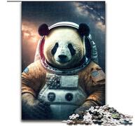 JigsawPuzzle 1000 Pieces for Adults Panda Astronaut Puzzle Made of Wood,Birthday Gift Idea, Challenging Brain Teaser Game 1000pcs(50x75cm)