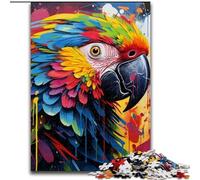 JigsawPuzzle 1000 Pieces for Adults Parrot Graffiti Wooden Puzzles size50x75cm Brain Teaser Game for Teenagers, Perfect