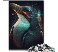 JigsawPuzzle 1000 Pieces for Adults Penguin Illusory Made of Wood, for Ages 14+ 50x75cm Brain Teaser Game for Teenagers, Perfect