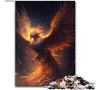 JigsawPuzzle 1000 Pieces for Adults Phoenix Bird Made of Wood, for Ages 14+ 50x75cm Family Fun Craft, Perfect for Birthdays, Holidays