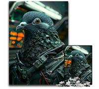 JigsawPuzzle 1000 Pieces for Adults Pigeon in A Space Suit Wooden Jigsaw Puzzles for Adults Challenging DIY Brain Teaser for Teenagers 1000 PCS(75x50cm)