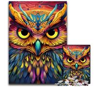JigsawPuzzle 1000 Pieces for Adults Pink Owl cardboard Jigsaw Challenging DIY Brain Teaser, Perfect Family Game Or Decorative Gift 26X38CM/10.23x14.96inch