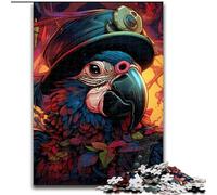 JigsawPuzzle 1000 Pieces for Adults Pirate Parrot Wooden Jigsaw size50x75cm Brain-Challenging DIY Decorative Game, Family Interactive Toy