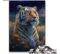 JigsawPuzzle 1000 Pieces for Adults Planet Tiger Made of Wood, for Ages 14+ 50x75cm Family Fun Craft, Perfect for Birthdays, Holidays
