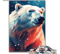 JigsawPuzzle 1000 Pieces for Adults Polar Bear Colorful Puzzle Made of cardboard,Birthday Gift Idea, Challenging Brain Teaser Game 1000pcs(26x38cm)