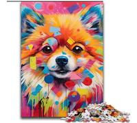 JigsawPuzzle 1000 Pieces for Adults Pomeranian Graffiti Made of Wood, Making It A Great Gift for Family Fun 50x75cm An for Christmas Or Birthdays