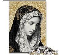 JigsawPuzzle 1000 Pieces for Adults Portrait of Mary The Mother, Help The Brain Exercise Addictive Toys to Cultivate Patience Perfect Decoration (Size 26x38cm)