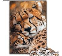 JigsawPuzzle 1000 Pieces for Adults Prairie Cheetah Puzzle for Home Decor, Ideal Christmas & New Year Gift for Teenagers (size 50x75cm)