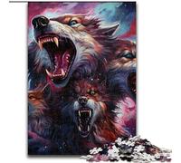 JigsawPuzzle 1000 Pieces for Adults Psychedelic Art Wolf Puzzle for Teenagers, Family Game Night, Brain-Challenging Gift Idea (size : 26x38cm)