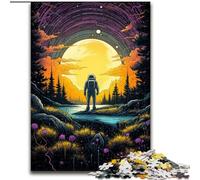 JigsawPuzzle 1000 Pieces for Adults Psychedelic Astronauts Jigsaw Puzzles Made of Wood,Suitable for Birthdays, Halloween, Thanksgiving, Easter 1000pcs(50x75cm)