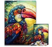 JigsawPuzzle 1000 Pieces for Adults Psychedelic Bird Jigsaw Puzzles for Adults Adult Game Gift Family Interactive Game Brain Challenge Gift 26X38CM/10.23x14.96inch
