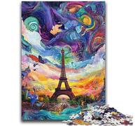 JigsawPuzzle 1000 Pieces for Adults Psychedelic Eiffel Learning Educational Toys Unique Home Decor And Gifts for 14+ 26x38cm