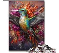 JigsawPuzzle 1000 Pieces for Adults Psychedelic Hummingbird Made of Wood, Making It A Great Gift for Family Fun 50x75cm An for Christmas Or Birthdays