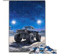 JigsawPuzzle 1000 Pieces for Adults Psychedelic Monster Truck Jigsaw Puzzles for Adults for Birthdays, Holidays, Space Party Decorations 50X75CM