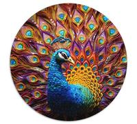 JigsawPuzzle 1000 Pieces for Adults Psychedelic Peacock Cardboard Puzzles Home Activity for Holidays,Birthdays,and Family Game Nights (67.5x67.5cm)