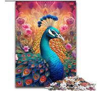 JigsawPuzzle 1000 Pieces for Adults Psychedelic Peacock Puzzles for Adults for Teenager & Family Fun, (Szie 26x38cm)