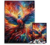 JigsawPuzzle 1000 Pieces for Adults Psychedelic Phoenix Bird Jigsaw Puzzles Brain Challenge, for Teenagers & Home Decor 26X38CM/10.23x14.96inch