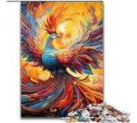 JigsawPuzzle 1000 Pieces for Adults Psychedelic Phoenix Bird Wooden Puzzles size 50x75cm Challenging Brain Teaser - Relaxing Toy for Teenagers