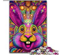 JigsawPuzzle 1000 Pieces for Adults Psychedelic Rabbit Educational Family Game Is Ideal As Gifts for The Whole Family for 14+ (size 26x38cm)