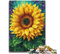 JigsawPuzzle 1000 Pieces for Adults Psychedelic Sunflower Toys Educational Games Stress Relieving Artists Collection, Fine Art 26x38cm