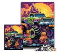 JigsawPuzzle 1000 Pieces for Adults Psychedelic Truck Jigsaw Puzzles for Adults Size 26x38cm Brain Challenge Gift, Educational Activity for Teenagers