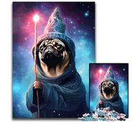 JigsawPuzzle 1000 Pieces for Adults Pug Wizard Cute Pixel ArtPaper Jigsaw Puzzles for Adults Challenging Brain Teaser for Teenagers Family Fun Interactive Game 1000 PCS(38x26cm)