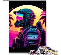 JigsawPuzzle 1000 Pieces for Adults Punk Astronaut, Game Toys Every Piece Is Unique - Challenging Family Fun Game for for Age 14 (Size 50x75cm)