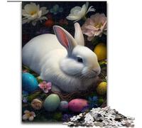 JigsawPuzzle 1000 Pieces for Adults Rabbit Easter Bunny Animal Jigsaw Made of Wood,Relaxing Entertainment, Home Decor 1000pcs(50x75cm)