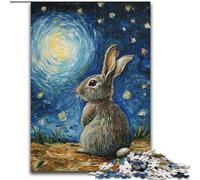 JigsawPuzzle 1000 Pieces for Adults Rabbit Under The Night Sky Jigsaw Interactive Family Game, Ideal, Family Activity Game 50X75CM