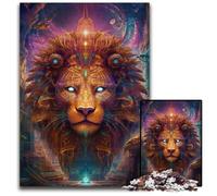 JigsawPuzzle 1000 Pieces for Adults Radiant Lion Wooden Puzzles for Birthdays Holidays Best for Christmas 1000 PCS(75x50cm)