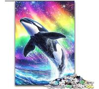JigsawPuzzle 1000 Pieces for Adults Rainbow Blue Whale Puzzle Challenging Brain Teaser for Teenagers, Family Game Night Fun 50X75CM