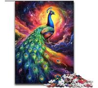 JigsawPuzzle 1000 Pieces for Adults Rainbow Peacock Jigsaw Adult Game Gift Family Interactive Game Brain Challenge Gift 50X75CM