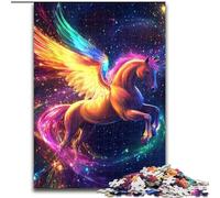 JigsawPuzzle 1000 Pieces for Adults Rainbow Unicorn,Decompressing Intellectual Educational Toy Is Ideal As Gifts for The Whole Family 50x75cm