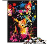 JigsawPuzzle 1000 Pieces for Adults Rat Terrier Difficult Puzzles for Adults size 50x75cm Challenging DIY Brain Teaser, Perfect Family Game Or Decorative Gift